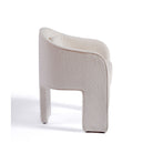 Sillón de comedor tapizado blanco roto Ménerbes