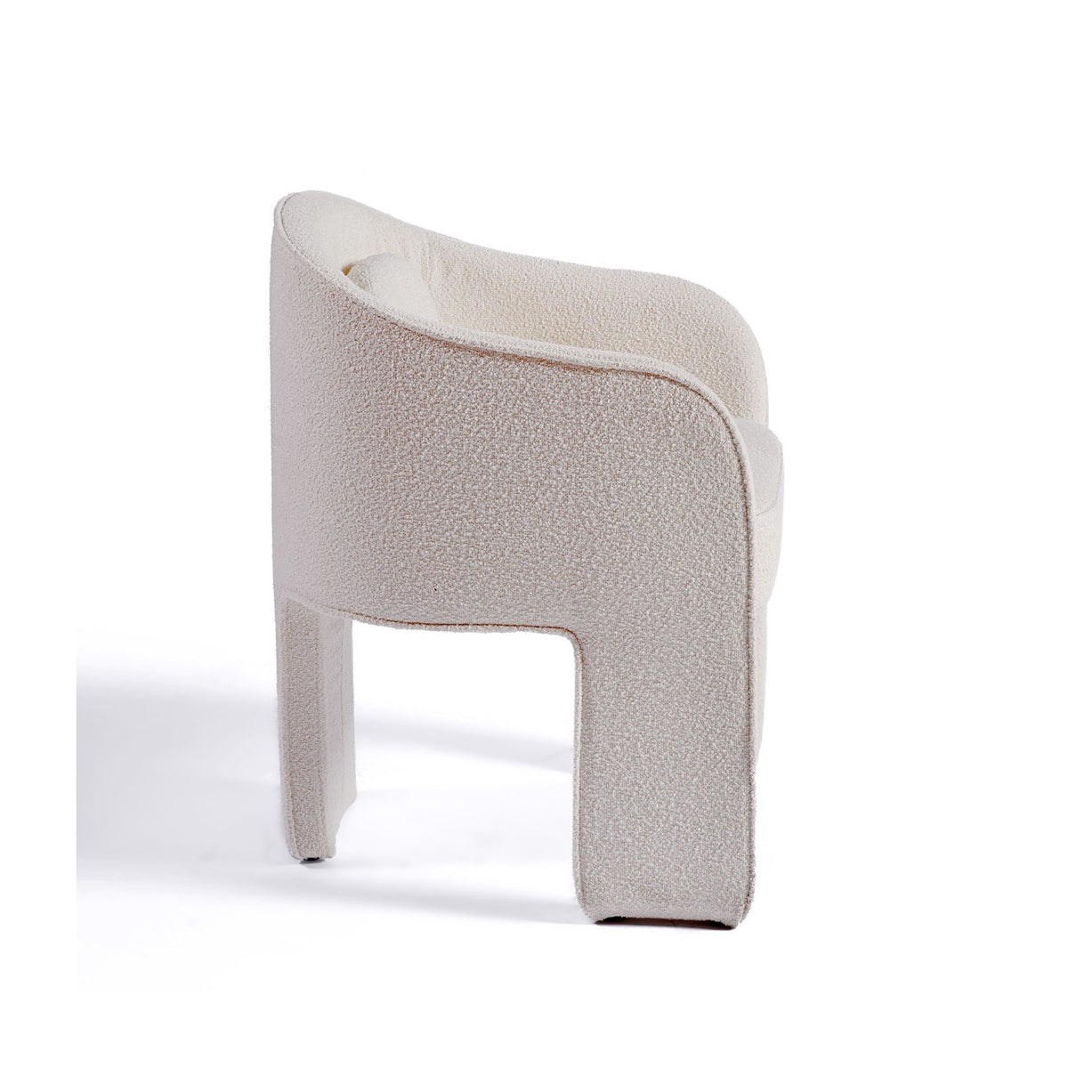 Sillón de comedor tapizado blanco roto Ménerbes