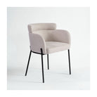 Set de 2 sillones tapizados arena y metal negro Roussillon