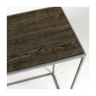Consola de madera grisácea y metal gris Portofino