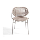 Sillón de comedor de cuerda lino y metal Atlantis