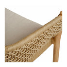 Sillón bajo de madera y cuerda arena Primošten