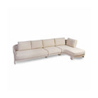 Chaise longue de exterior de cuerda y tapizado arena Taghazout