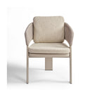 Sillón de comedor de exterior de cuerda y tapizado arena Tánger