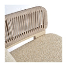 Sillón de comedor de exterior de cuerda y tapizado arena Tánger