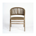 Silla de exterior de teca blanqueada y cuerda camel Antiparos