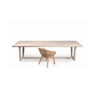 Mesa de comedor de exterior teca stone y metal topo Estremoz