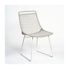 Silla de exterior de resina y metal gris piedra Sitia
