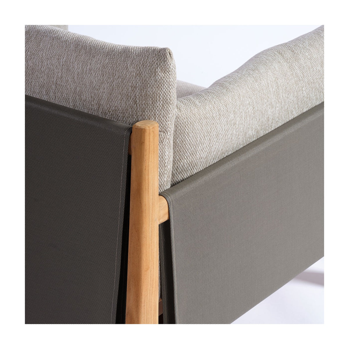 Sillón de exterior de teca y tapizado Bonifacio