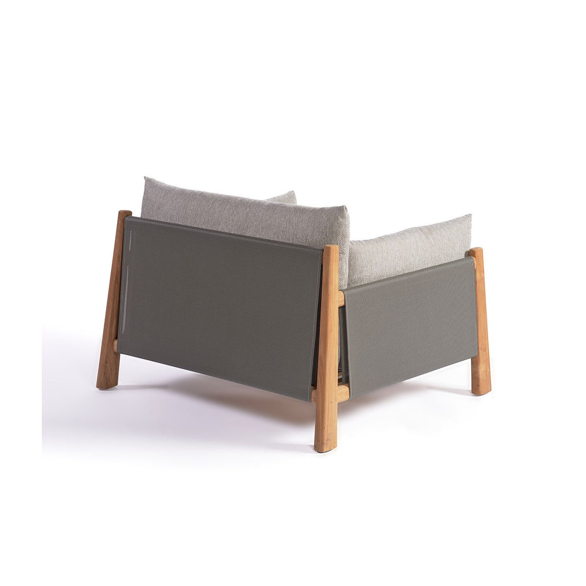 Sillón de exterior de teca y tapizado Bonifacio