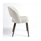 Silla tapizada marfil y madera oscura Chora