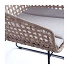 Sillón de comedor de exterior ratán y metal gris Astypalea