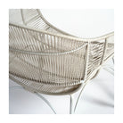 Sillón de exterior de resina y metal gris piedra Loutro
