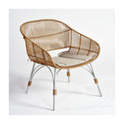 Sillón bajo de ratán sintético natural Cefalù