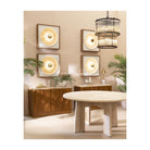 Mesa de comedor de travertino beige Yaiza
