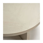 Mesa de centro redonda de roble blanco grisáceo Patmos