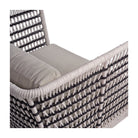 Sillón de exterior de teca y cuerda con cojines Sant Carles