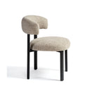 Set de 2 sillas tapizadas beige de respaldo curvo Aiguablava