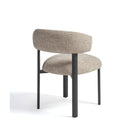 Set de 2 sillas tapizadas beige de respaldo curvo Aiguablava