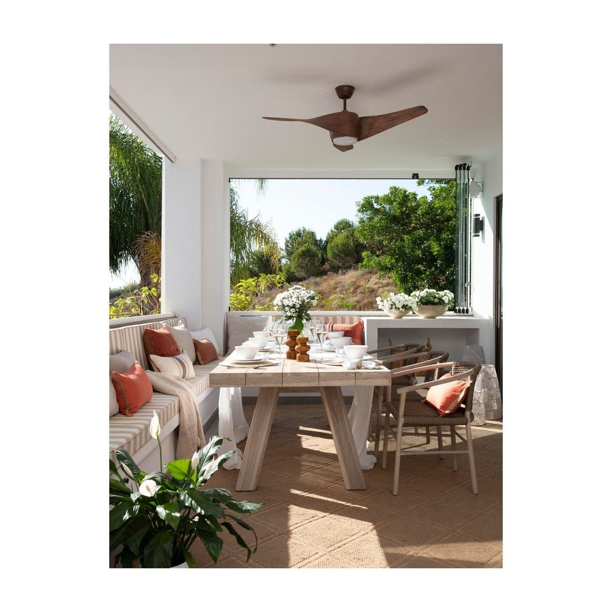 Mesa de comedor de teca para exterior 300 Minori