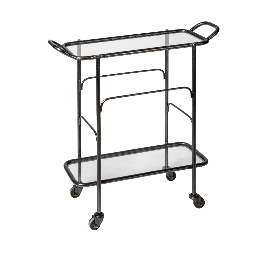 Mesa Auxiliar Trolley Rectangular - #pino_y_jacaranda#