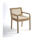 Silla de comedor de teca envejecida y cuerda Tazacorte