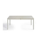 Mesa de comedor de exterior de aluminio blanco y piedra Cassis
