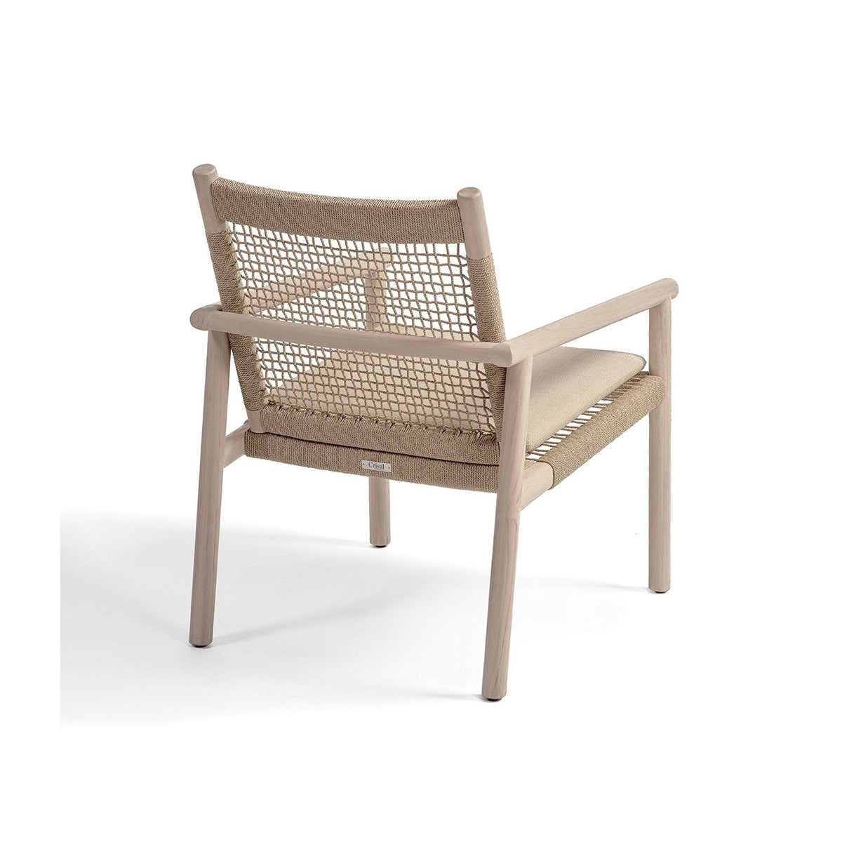 Sillón bajo de teca envejecida y cuerda Es Figueral