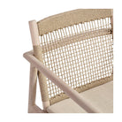Sillón de comedor de teca envejecida y cuerda Pou des Lleó