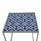 Mesa auxiliar de madera y hueso con tapa de marquetería Mongofre