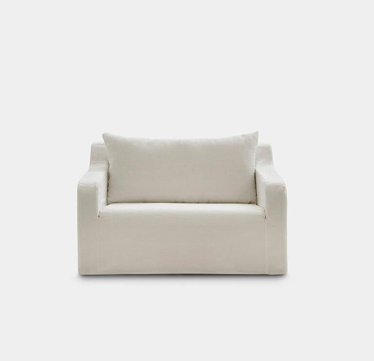 Sillón de 1 plaza con funda lavable de algodón Junwen
