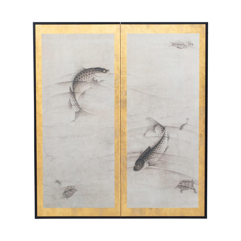 Cuadro multicolor de tela pintado a mano con pan de oro Chenxia