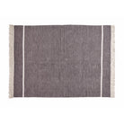 Alfombra kilim gris de algodón tejida a mano Epidota