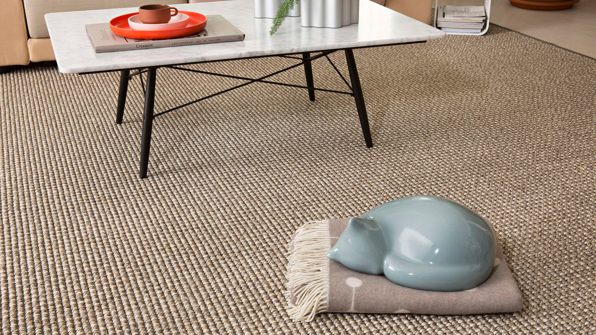 Alfombra rectangular de sisal y lana Ninkasi