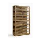 Armario de roble natural con puertas de cristal Castril
