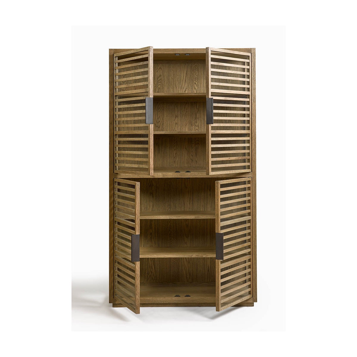 Armario de roble natural con puertas de cristal Castril