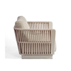 Sillón de exterior de cuerda y aluminio claro Ribadeo