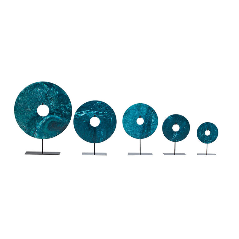 Set de 5 discos decorativos de piedra azul Lapislázuli