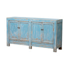 Cómoda azul de olmo con 4 puertas Zhuzhen