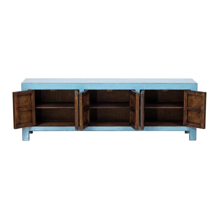 Piecero azul de pino con 6 puertas Cardo