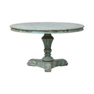 Mesa de comedor redonda azul de pino Kaihua