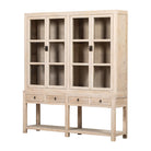 Vitrina natural de pino con 4 puertas y 4 cajones Valderaduey