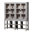 Vitrina gris de pino con 4 puertas Guadalope