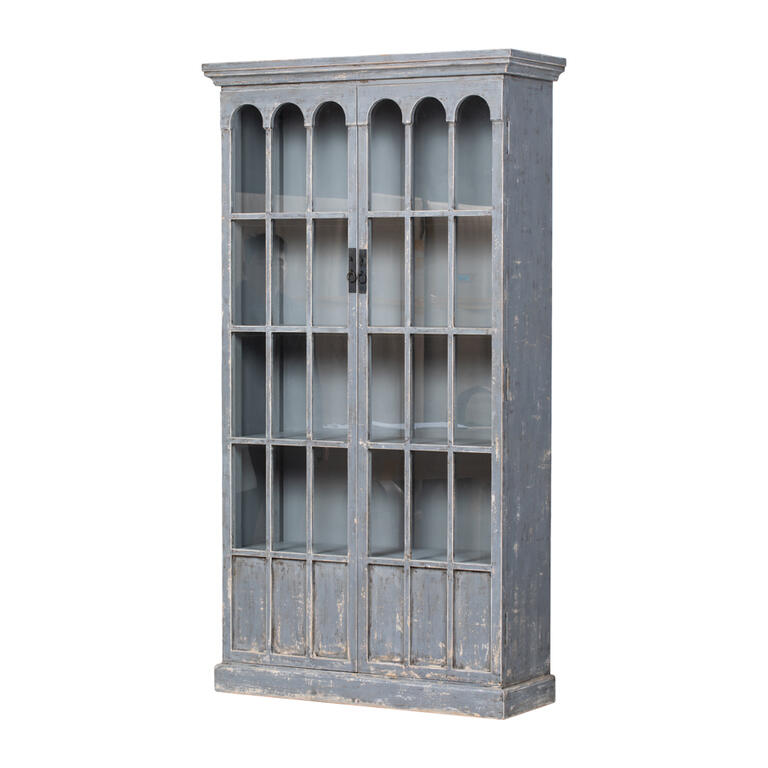 Vitrina gris de pino con 2 puertas Cega