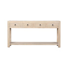 Consola natural de pino con 4 cajones Xiayu
