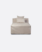 Chaise longue con funda de lino Setenil