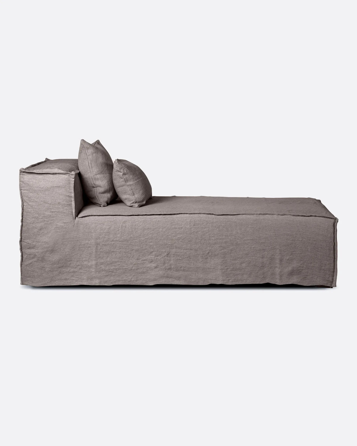 Chaise longue con funda de lino Setenil