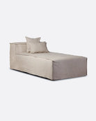 Chaise longue con funda de lino Setenil