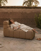 Chaise longue de exterior de olefina reciclada Chopin