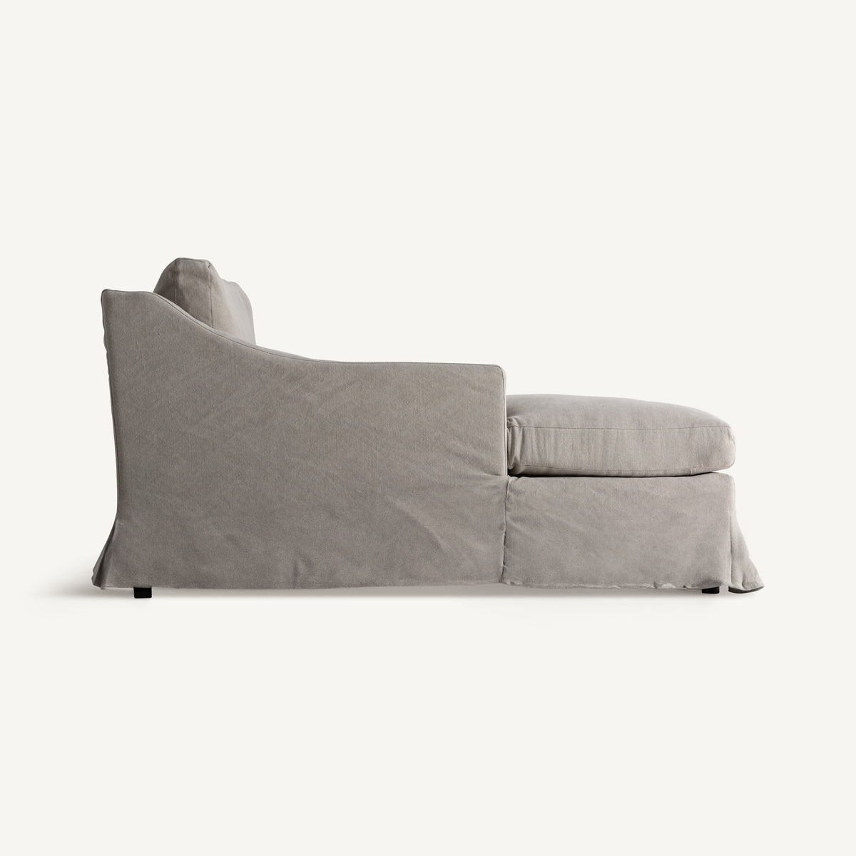 Chaise longue de lino gris Mesquida